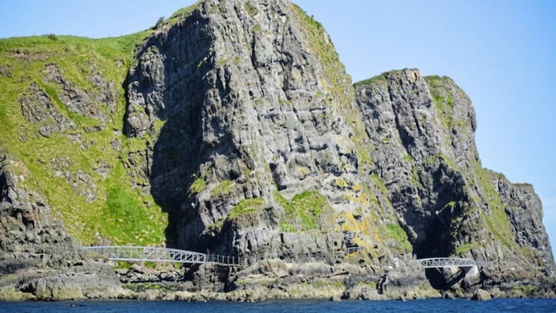 The Gobbins cliff path in Islandmagee in Co Antrim has won a prestigious infrastructure award 