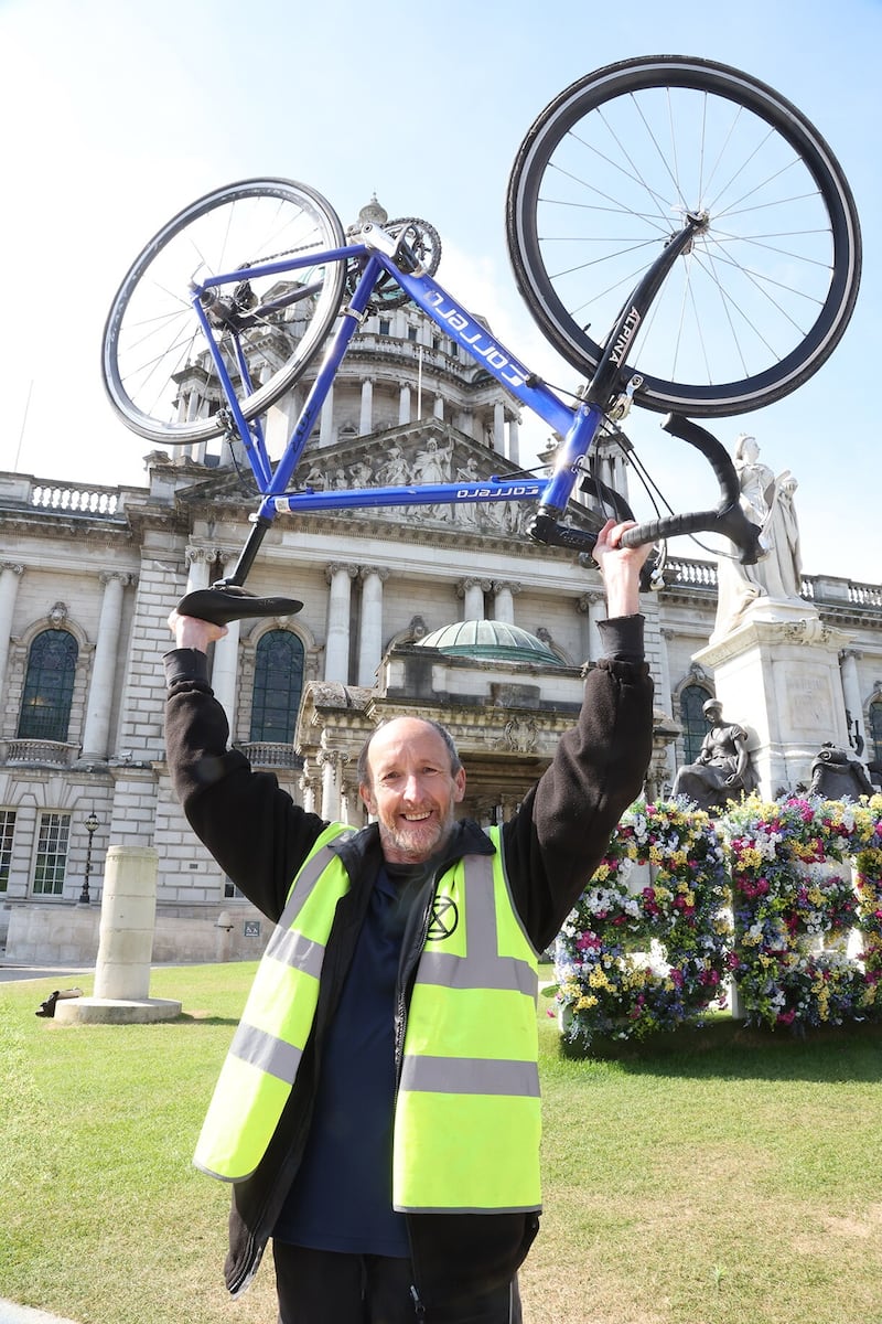 John Wright at Belfast City Hall for Ride on Belfast .Picture by Hugh Russell