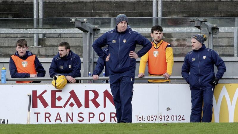 Darren Gleeson hopes to seal promotion with Antrim Picture: Seamus Loughran. 