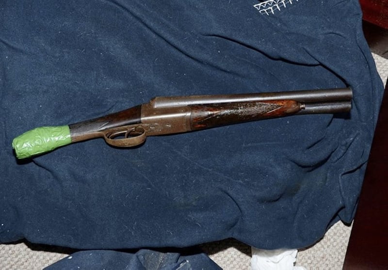Firearm found at Francis Smith&rsquo;s property. (PSNI supplied pic) 