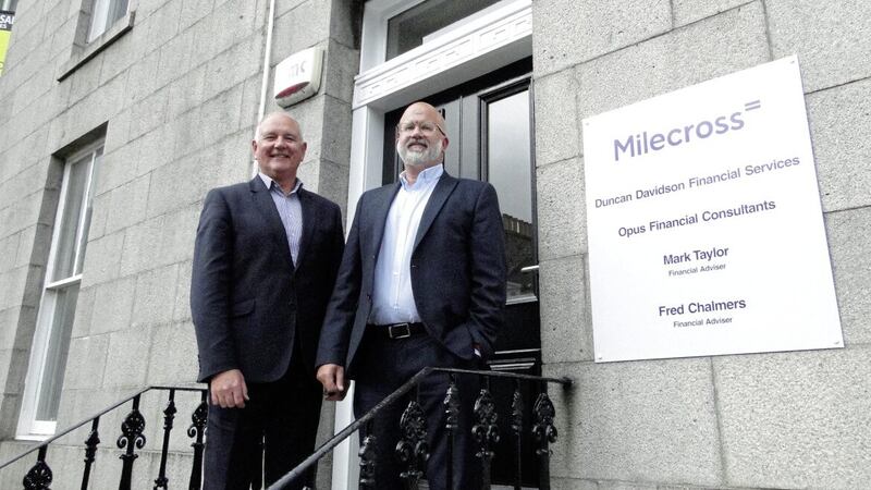 Milecross chief executive Paul Dalzell (left) with Simon Gordon, regional manager at Milecross Scotland                                