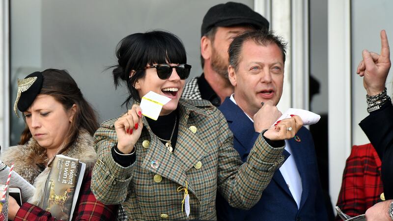A number of famous faces turned out to watch the horseracing.