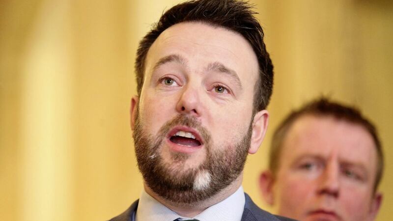 SDLP leader Colum Eastwood said the general election announcement has scuppered power-sharing talks. Picture by Mal McCann 
