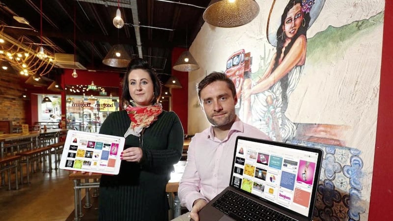 Oroson founder and chief executive Daniel McGlade with Nuala McMenamin, head of marketing at Boojum, one of its clients 