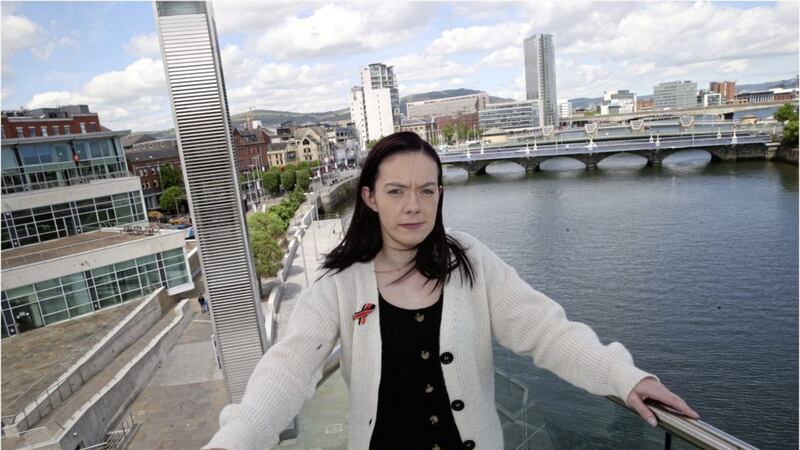 Danielle Mullan at the Waterfront Hall in Belfast where she was giving evidence to the infected blood inquiry Picture by Hugh Russell 