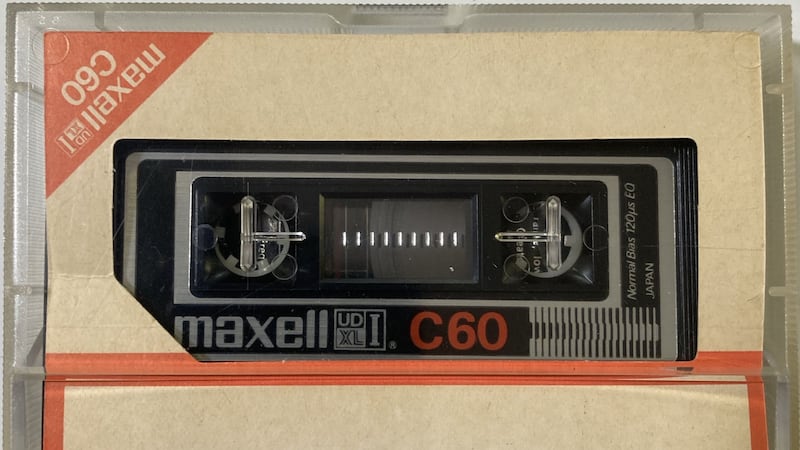 The Maxell C-60 audio cassette features a stripped-down version of Sir Paul’s original track Attention.