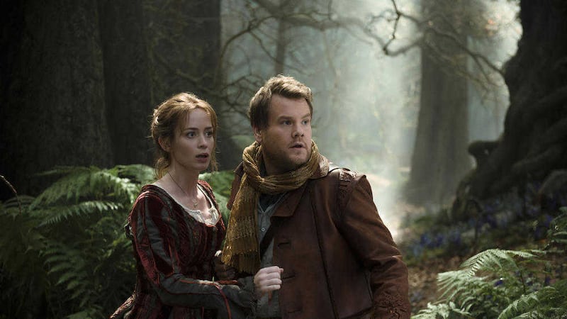 Emily Blunt and James Corden in the film Into The Woods 