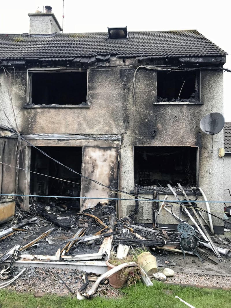 A young family's Poyntzpass home was destroyed in a blaze