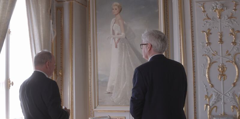 Prince Albert II of Monaco discusses the Irish heritage of his mother, the film star Grace Kelly, with filmmaker Frank Mannion. PICTURE: c2024 Swipe Films
