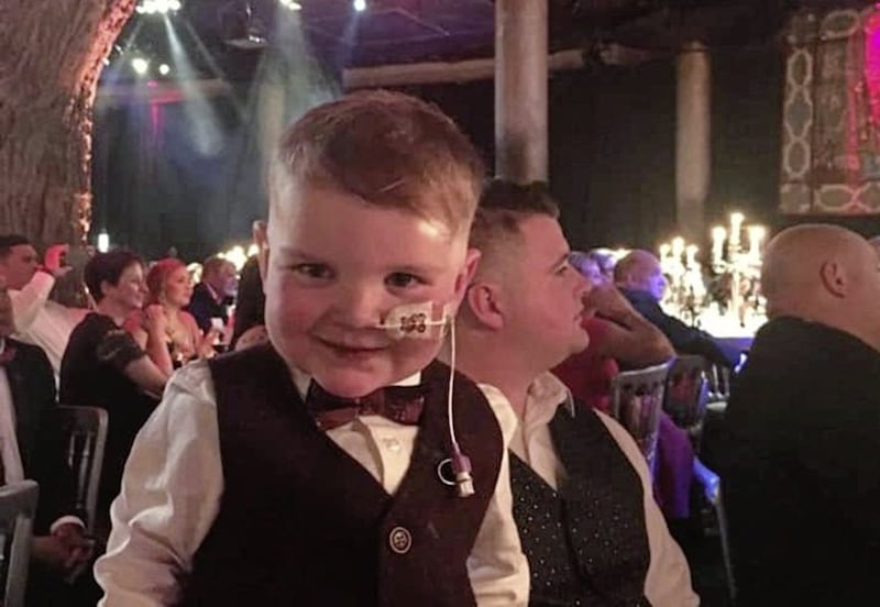 West Belfast three-year-old D&aacute;ith&iacute; Mac Gabhann pictured at the British Heart Foundation&rsquo;s Heart Hero Awards in London 