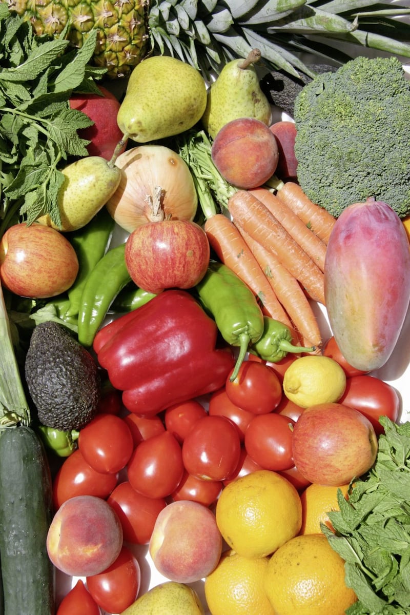 Eat a rainbow &ndash; a variety of coloured fruit and vegetables gives a good mix of vitamins and minerals 