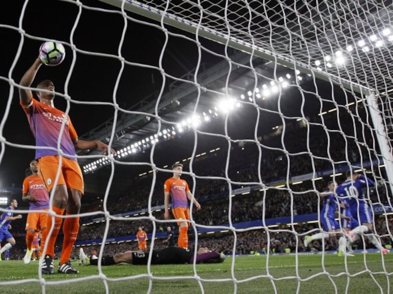 Eden Hazard scores against Manchester City