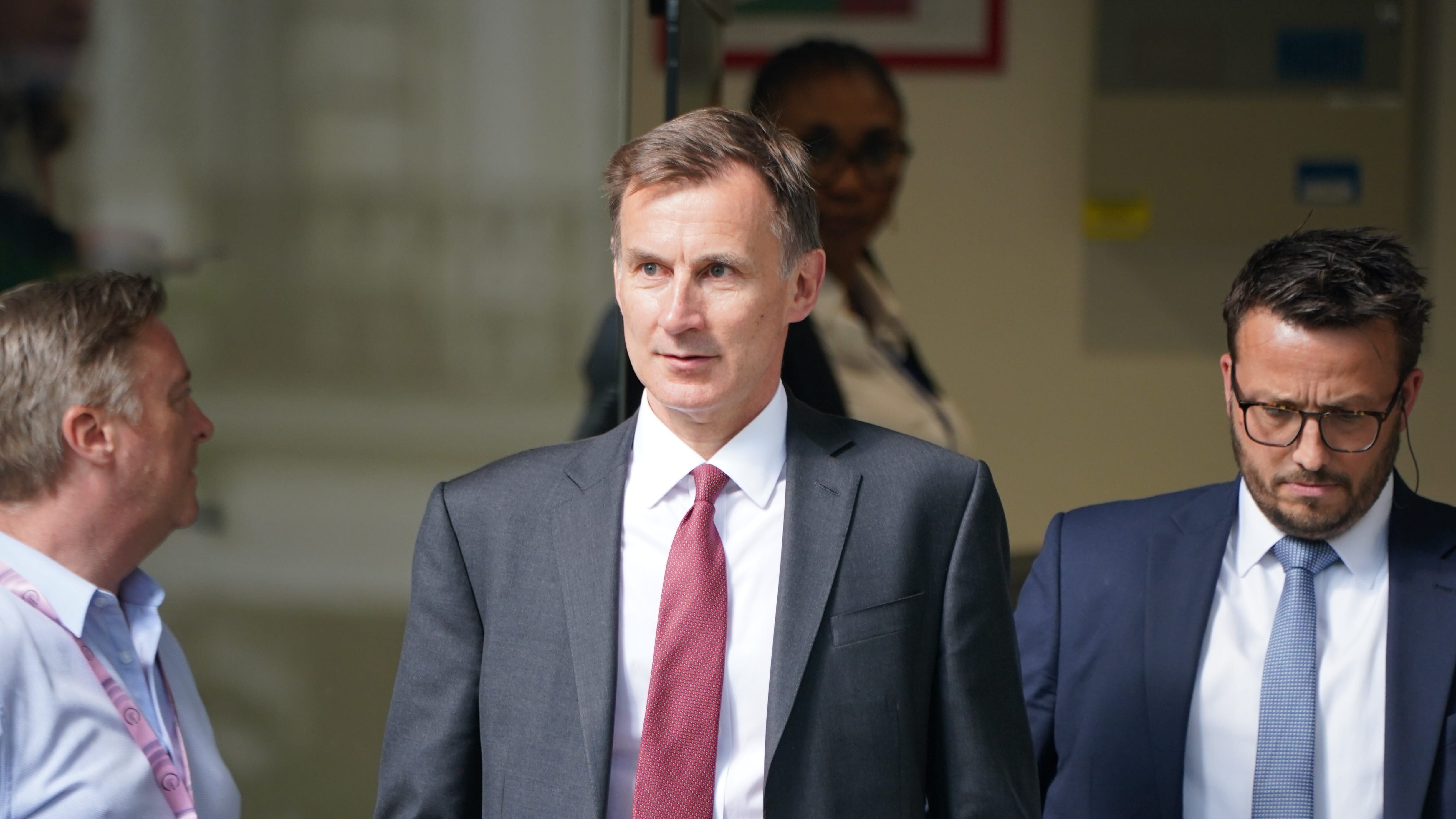 Chancellor of the Exchequer Jeremy Hunt is prioritising bringing down inflation over tax cuts (Lucy North/PA)