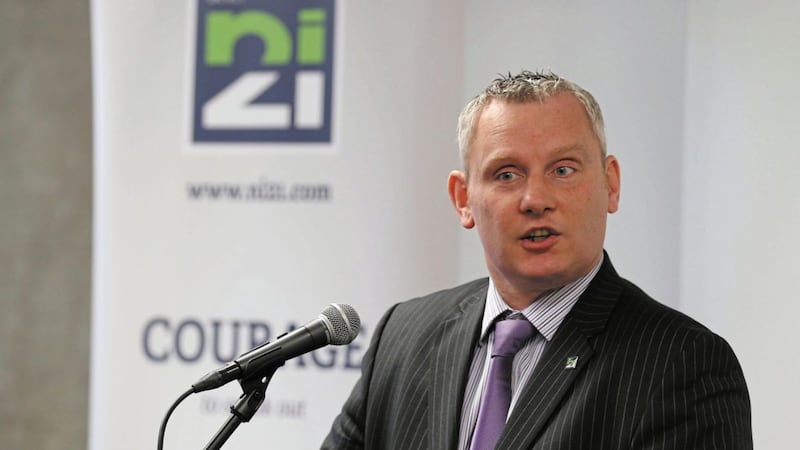 John McCallister at the launch of NI21 in 2013. Picture by Hugh Russell 