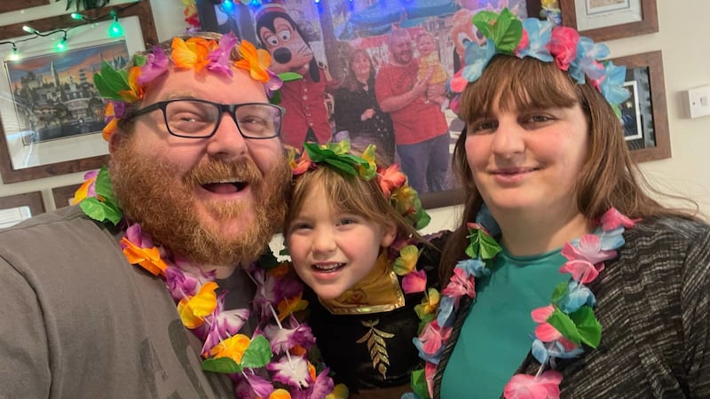Heather Hodgson set up an imaginary trip for her husband and daughter during half term following the cancellation of visits to Florida’s Disney World.
