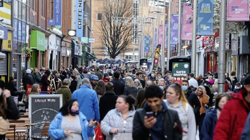 Belfast shoppers on the last Saturday before Christmas. Picture by Mal McCann 