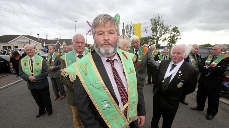 Prominent republican Gerry McGeough pictured at the Hibernian Day in Kinturk, Co Tyrone. Picture by Mal McCann 