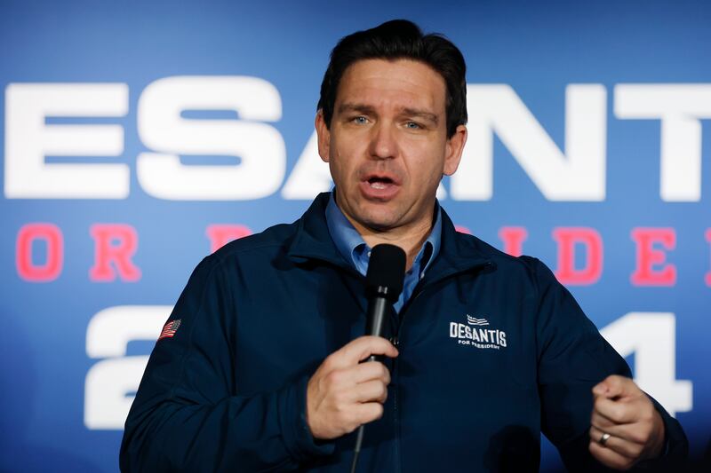 Mr DeSantis finished in second place in last week’s Iowa caucuses (Michael Dwyer/AP, File)