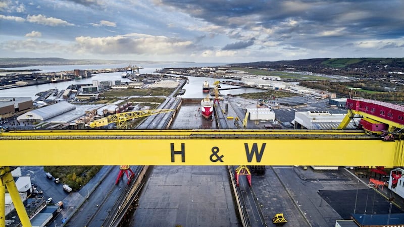 Harland &amp; Wolff&#39;s Belfast shipyard. The company has revealed its debt soared to &pound;82.5 million last year after it recorded a loss of &pound;70.35m. 
