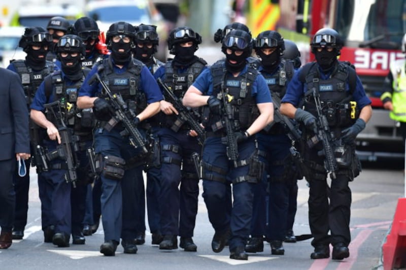 Armed police on the streets