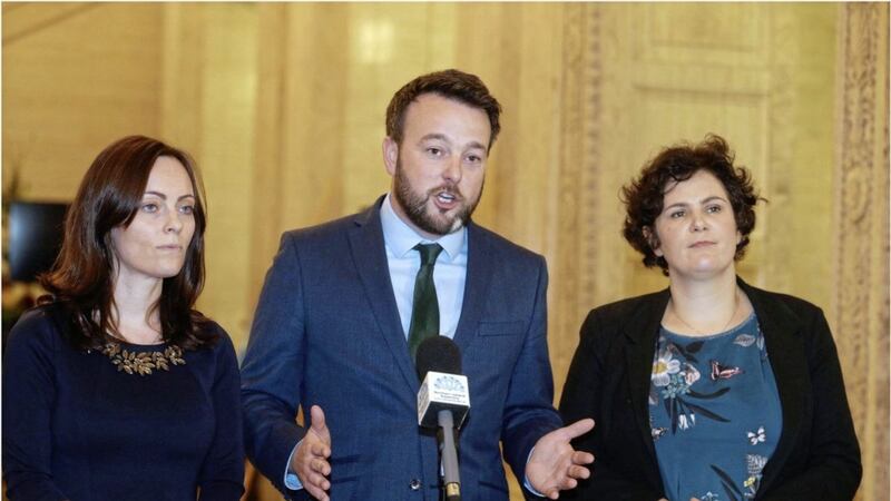 SDLP leader Colum Eastwood at Stormont. Picture by Hugh Russell 