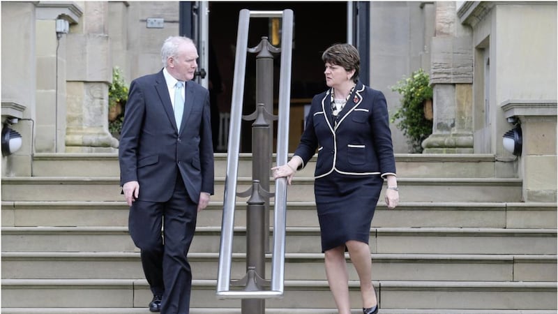 Deputy First Minister Martin McGuinness and First Minister Arlene Foster 
