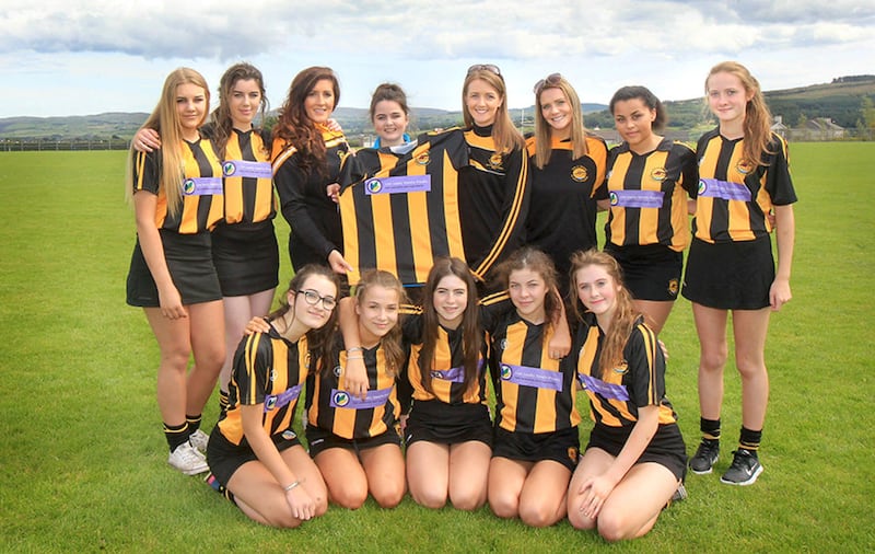 Ballycastle Camogie Club take delivery of their new jerseys. Photo by Margaret McLaughlin&nbsp;