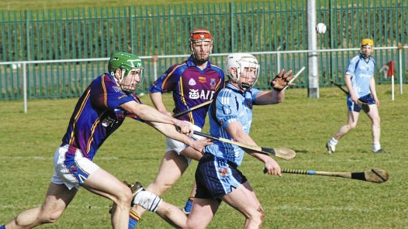 UUJ&rsquo;s Arron Graffin gets off a pass during a 2010 Fitzgibbon Cup defeat by University Limerick 