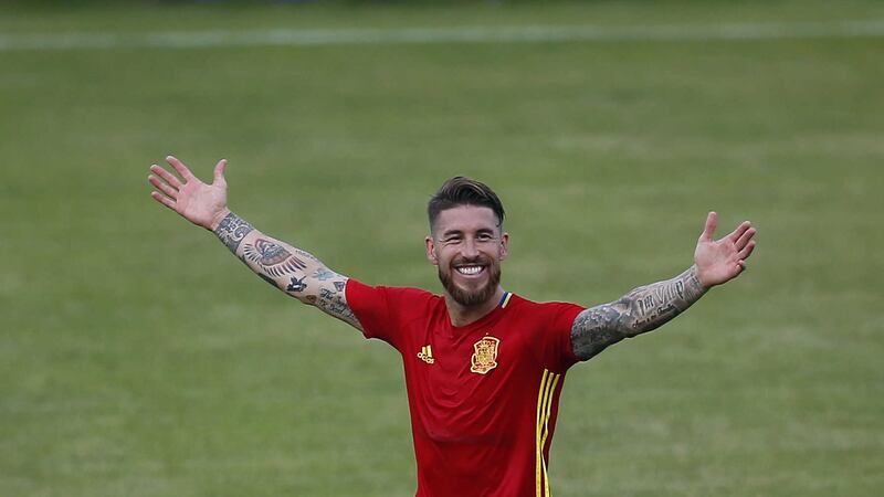 &nbsp;Sergio Ramos will partner&nbsp;Gerard Pique in central defense. Both players insist they have a good international relationship despite being league rivals<br />Picture by PA