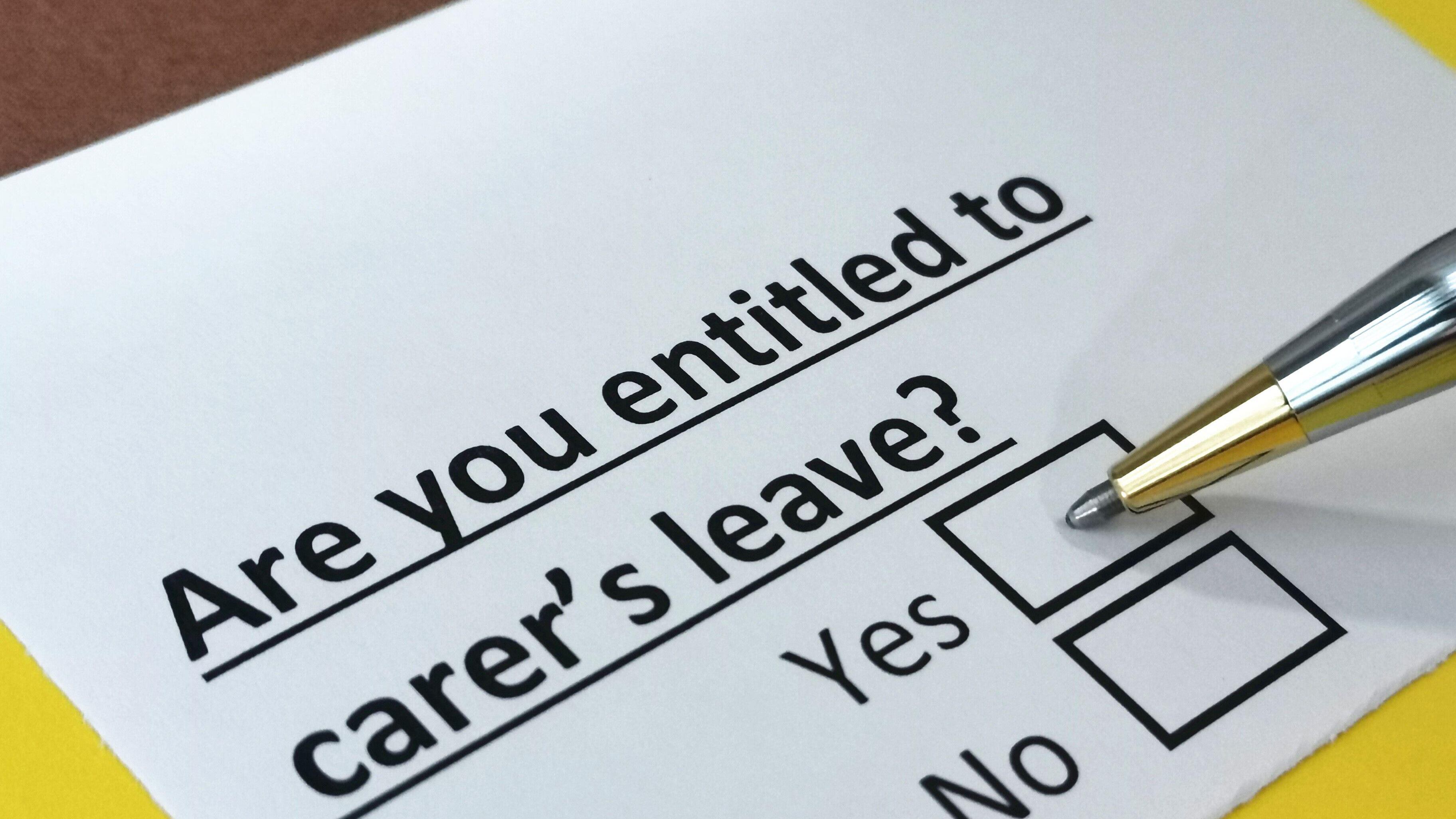 From Saturday carer’s leave will become a legal entitlement