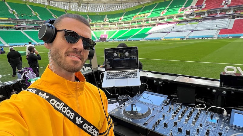 Tony Perry, who included The One And Only in his Three Lions playlist, has been entertaining fans at World Cup stadiums.