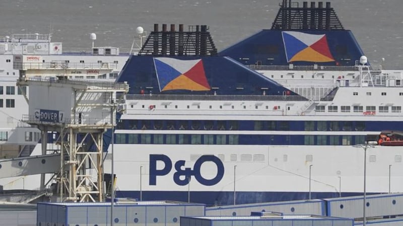 &nbsp;P&amp;O ferries in the Port of Dover, Kent, as P&amp;O Ferries has announced it is preparing to restart sailings &quot;from this weekend&quot; on routes suspended since it sacked nearly 800 seafarers.