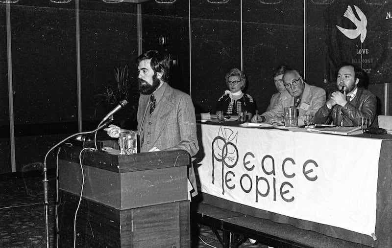 Peace People's annual conference in Europa Hotel, Belfast in 1977