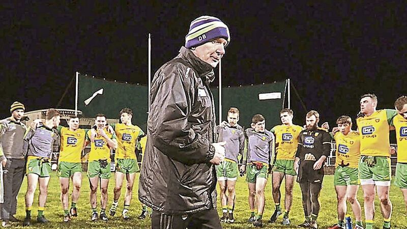 Donegal manager Declan Bonner says dropping out of the top flight would not be the end of the world. Picture by Michael O&#39;Donnell. 
