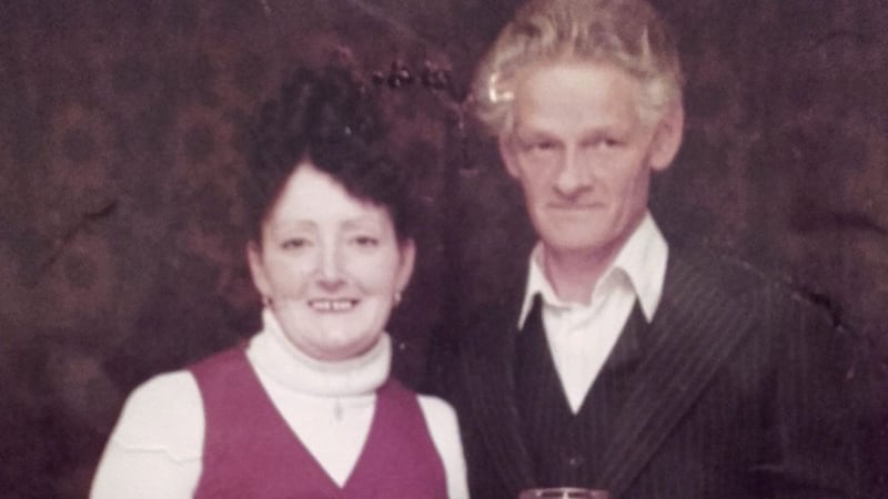 Loyalist murder victim Tommy Casey pictured with his wife Cathleen 