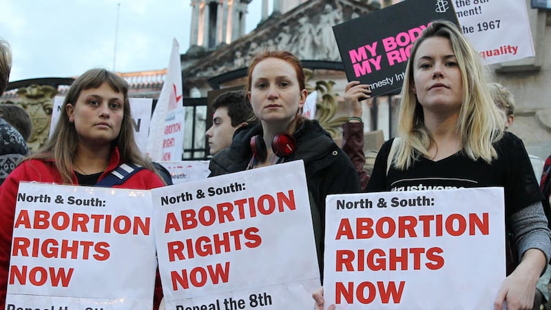 A pro-choice rally was held outside Belfast City Hall. Picture by Philip Walsh