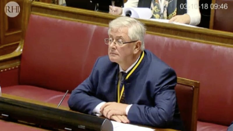 Michael Doran appearing at the RHI inquiry 
