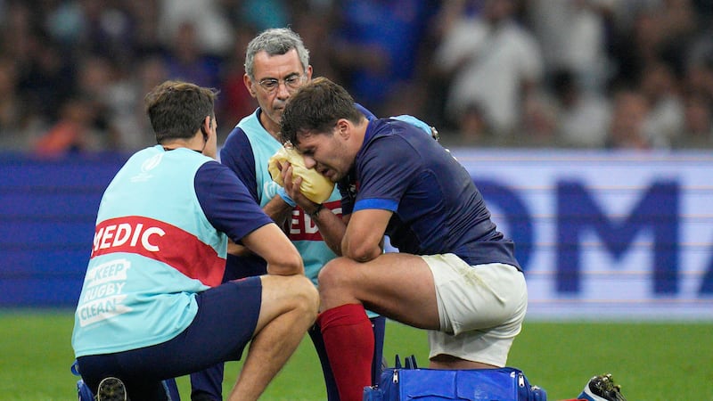 Antoine Dupont sustained the injury in France’s win over Namibia (Daniel Cole/AP)