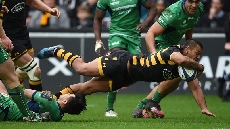Wasps' Kurtley Beale scores the opening try during Sunday's European Champions Cup Pool Two match at the Ricoh Arena in Coventry<br />Picture by PA&nbsp;