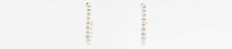 Pearl Hoop Earrings, &pound;15.99, available from Zara