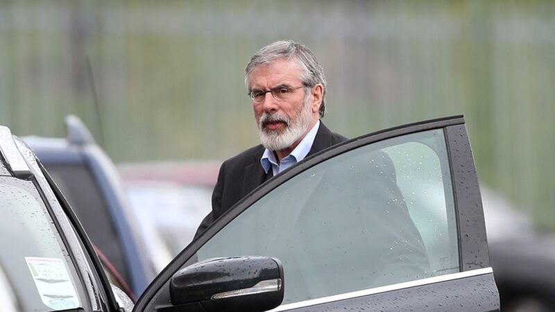 &nbsp;Sinn Fein President Gerry Adams leaves the home of Martin McGuinness. Picture by&nbsp;Niall Carson/PA Wire
