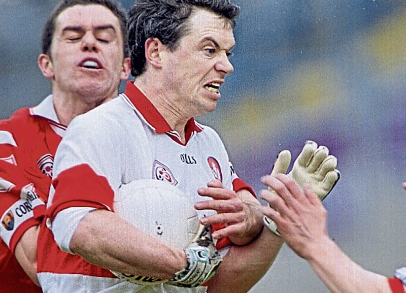 Joe Brolly in action for Derry 