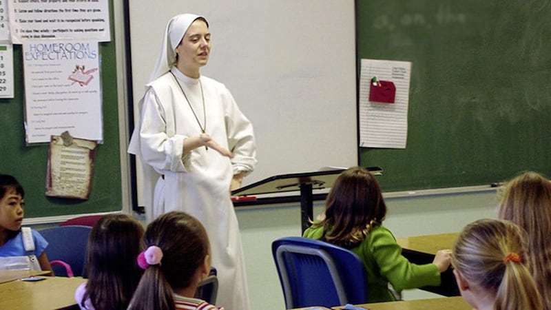Sister Clare Crockett pictured addressing children at a Florida school. 