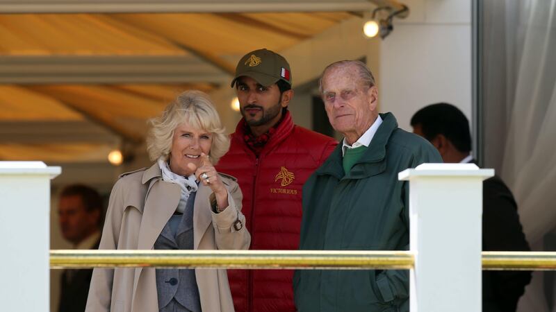 The late Duke of Edinburgh with the then-Duchess of Cornwall at the Royal Windsor Horse Show (Steve Parsons/PA)