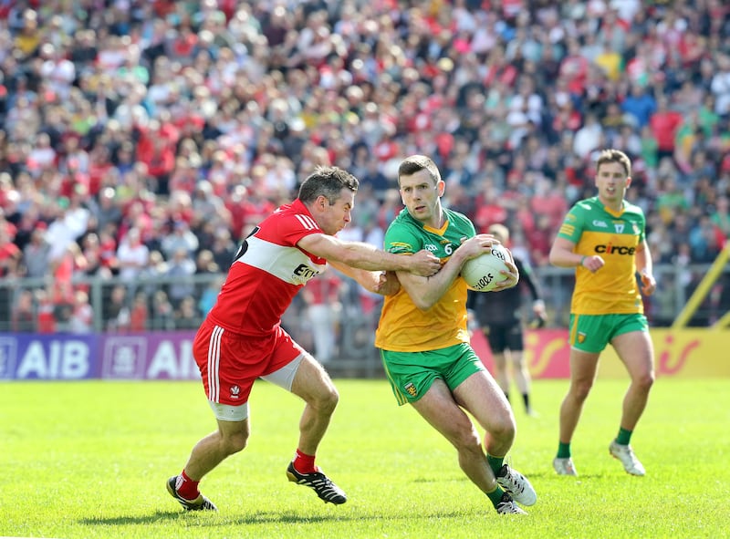 Derry edged out Donegal after extra time in last year's Ulster SFC Final; the counties meet again on Sunday in Ballybofey.