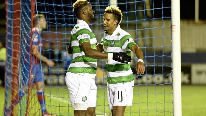 Moussa Dembele (2) and Scott Sinclair were both on target in Celtic&#39;s 4-0 win over Inverness 