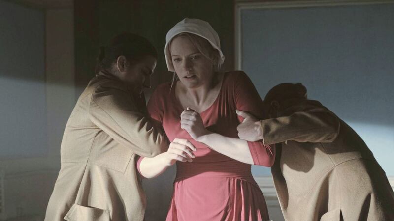 Elisabeth Moss in The Handmaid's Tale &ndash; the subject matter might be dark, and some of the scenes shocking, but there is hope too and &quot;even humour at times&quot;, the LA actress says