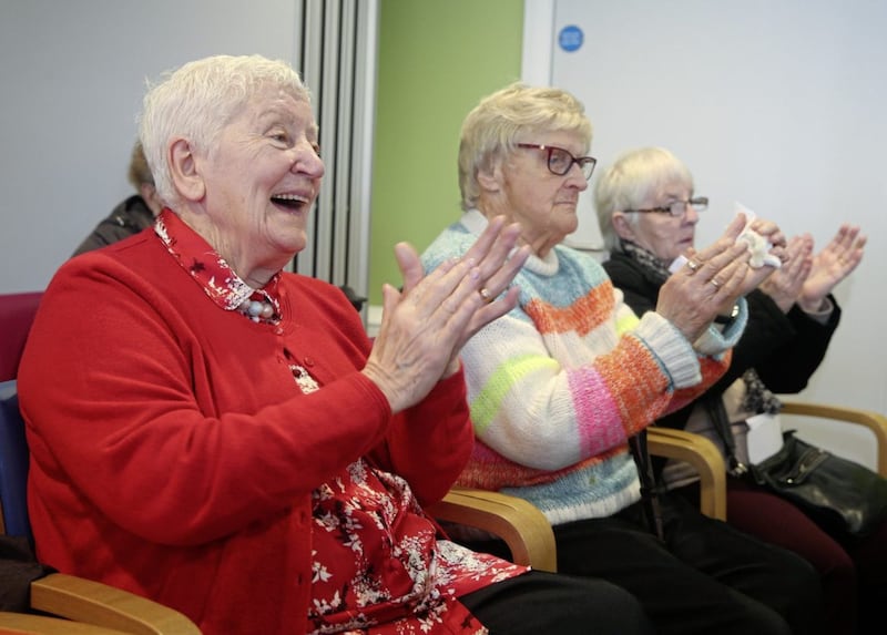 Enjoying the opening of the new Youth Club for Older People. Picture by Mal McCann