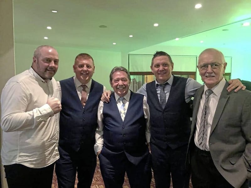 The late Harry Cunningham (centre) will be honoured when a memorial competition takes place in his name this weekend, as teams from Wales, Cyprus and Italy travel to Belfast 