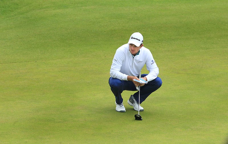 Justin Rose during the Dubai Duty Free Irish Open at Portstewart Golf Club on Thursday. Picture Margaret McLaughlin&nbsp;